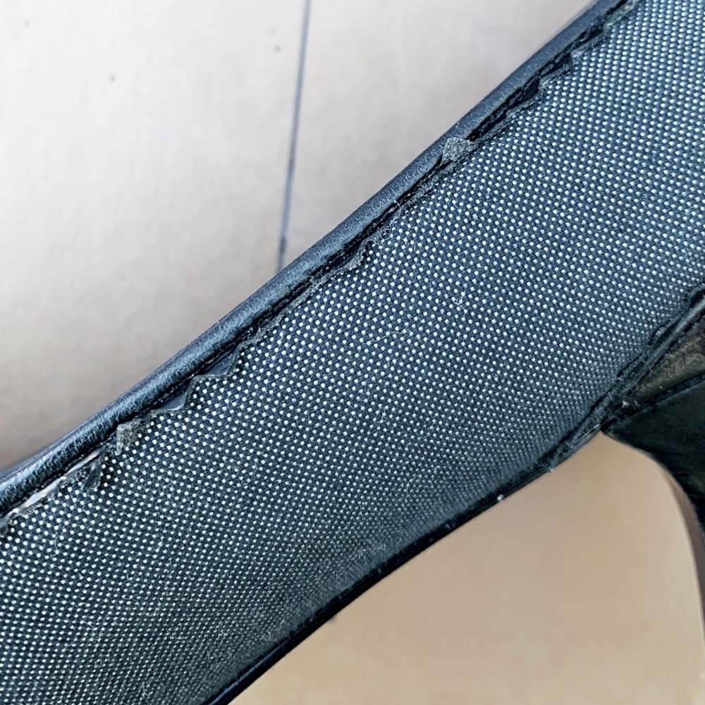 Cute “Dixie-CL” línea Paolo size 9.5 heels, black croc trim with dark grey upper - Picture 5 of 7